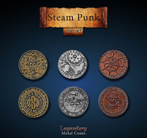 Steampunk Coin Set Legendary Metal Coins